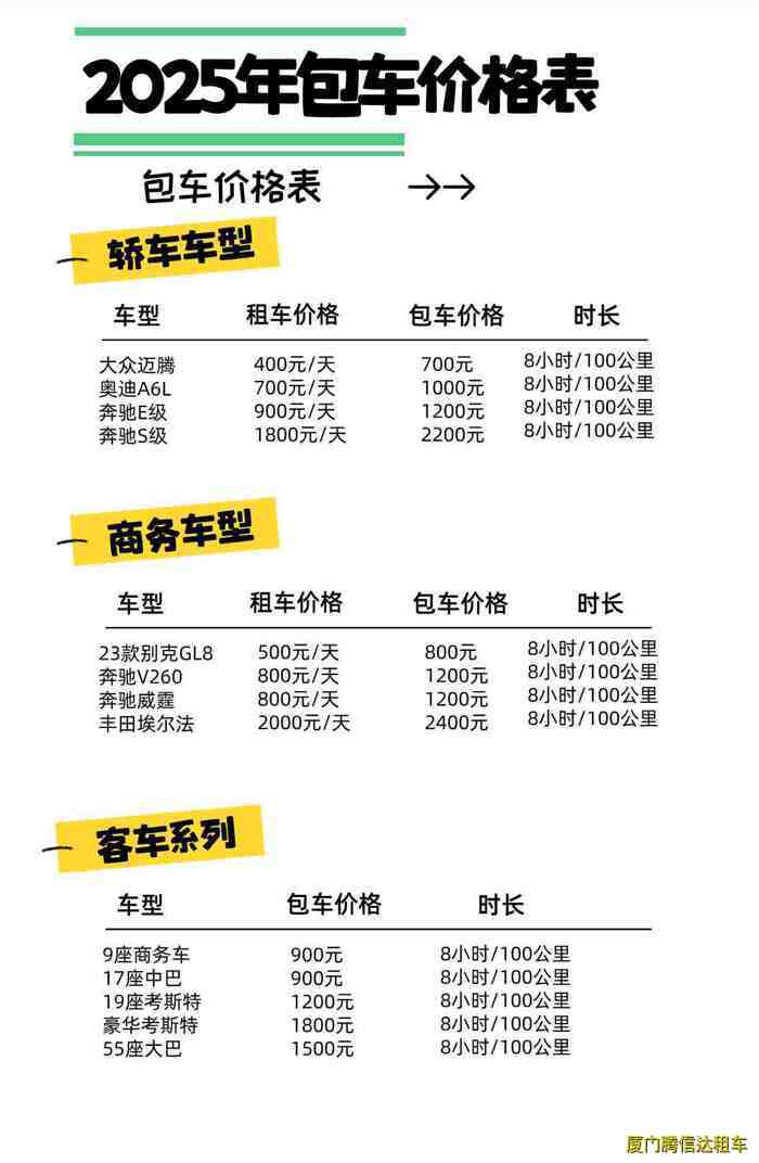 廈門包車帶司機(jī)攻略、價(jià)格、流程及司機(jī)服務(wù)標(biāo)準(zhǔn)